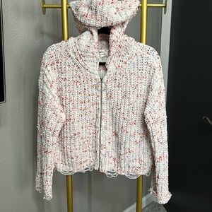 Girly knitted sweater jacket